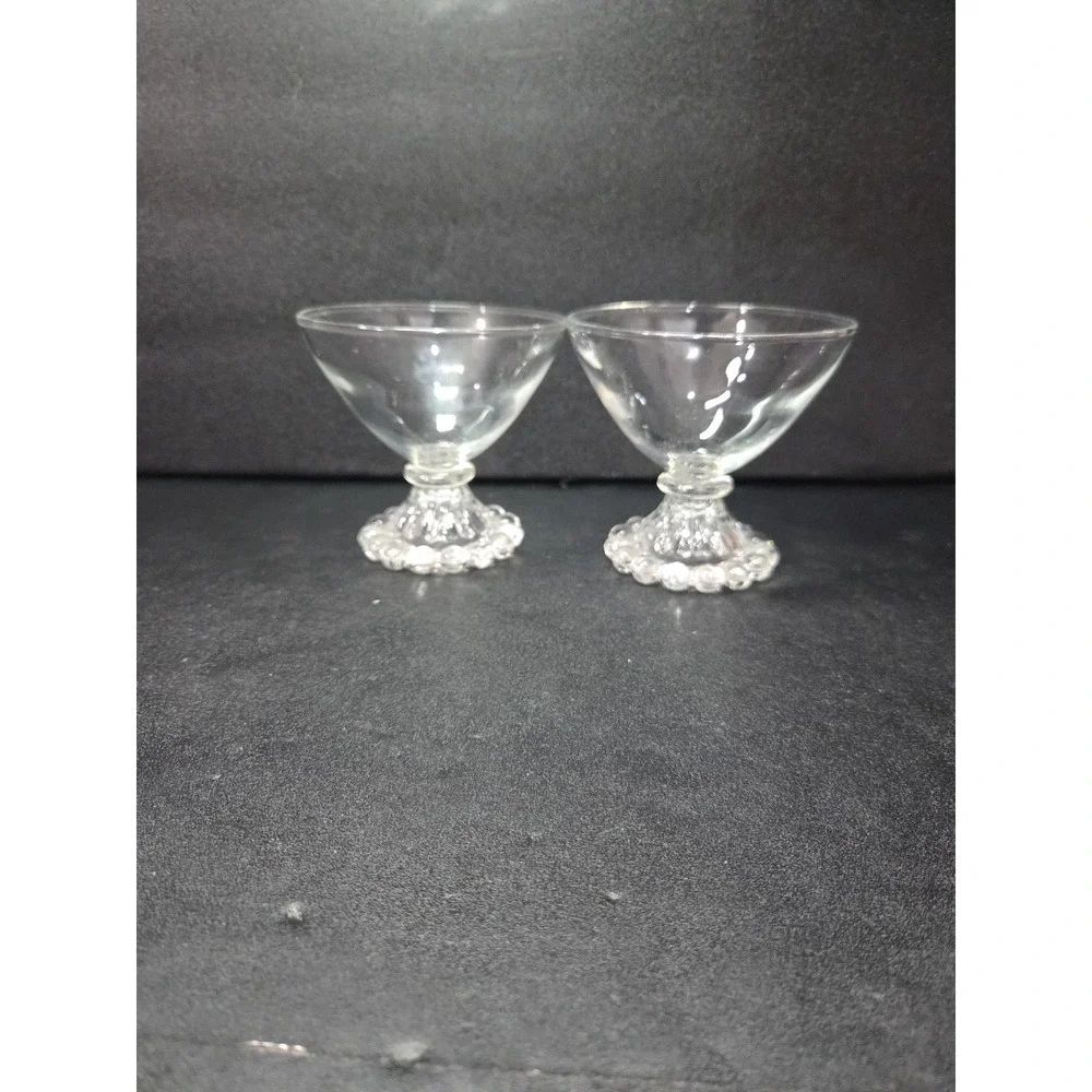 Anchor Hocking Berwick Boopie Champagne Glasses, Set of 2, Clear Sherbet Glasses